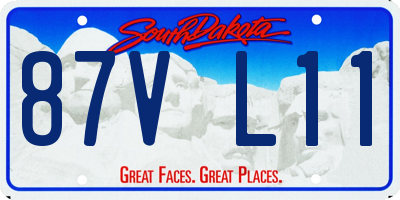 SD license plate 87VL11