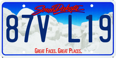 SD license plate 87VL19