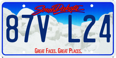 SD license plate 87VL24