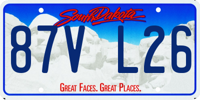 SD license plate 87VL26