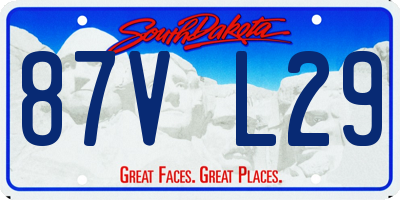 SD license plate 87VL29