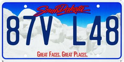 SD license plate 87VL48