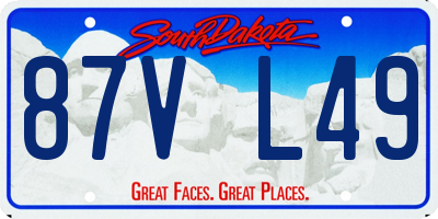 SD license plate 87VL49