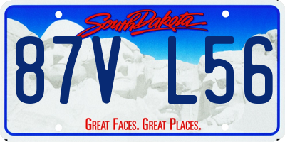 SD license plate 87VL56