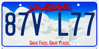 SD license plate 87VL77