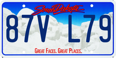 SD license plate 87VL79