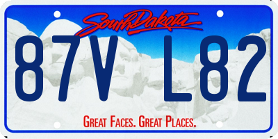 SD license plate 87VL82