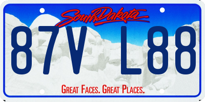 SD license plate 87VL88