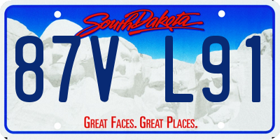 SD license plate 87VL91