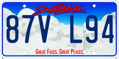 SD license plate 87VL94