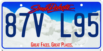 SD license plate 87VL95