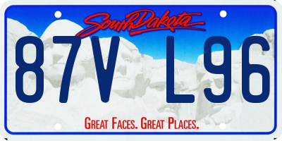 SD license plate 87VL96