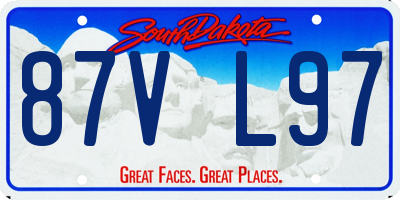 SD license plate 87VL97