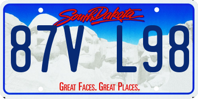 SD license plate 87VL98