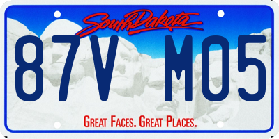SD license plate 87VM05