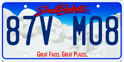 SD license plate 87VM08