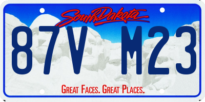 SD license plate 87VM23