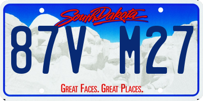 SD license plate 87VM27