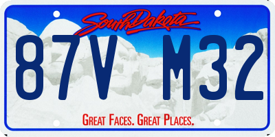 SD license plate 87VM32