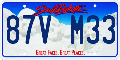 SD license plate 87VM33
