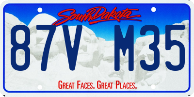SD license plate 87VM35