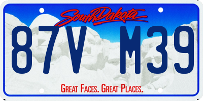 SD license plate 87VM39