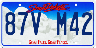 SD license plate 87VM42
