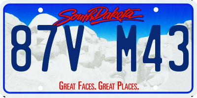 SD license plate 87VM43