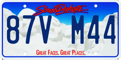 SD license plate 87VM44