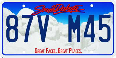 SD license plate 87VM45