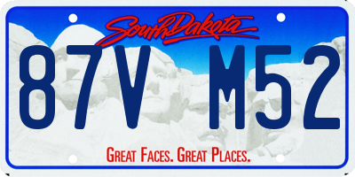 SD license plate 87VM52