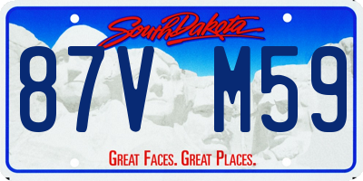 SD license plate 87VM59