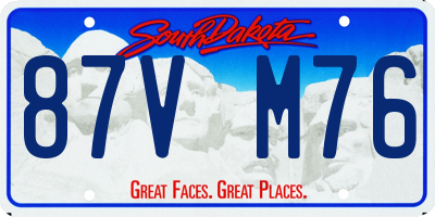 SD license plate 87VM76