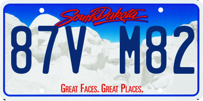 SD license plate 87VM82