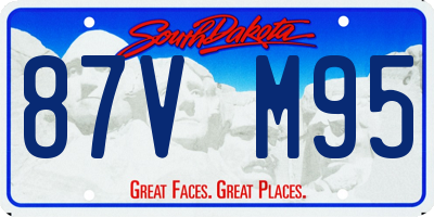 SD license plate 87VM95