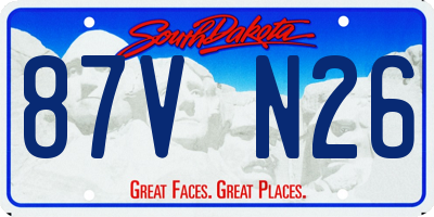SD license plate 87VN26
