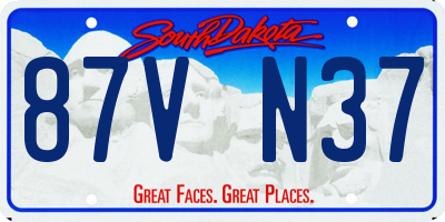 SD license plate 87VN37