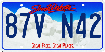 SD license plate 87VN42