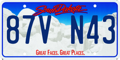 SD license plate 87VN43