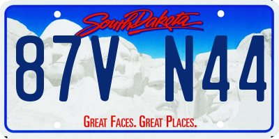 SD license plate 87VN44