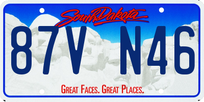 SD license plate 87VN46