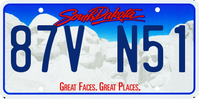 SD license plate 87VN51