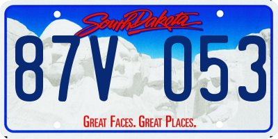 SD license plate 87VO53