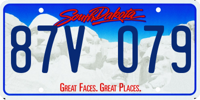 SD license plate 87VO79