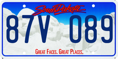 SD license plate 87VO89