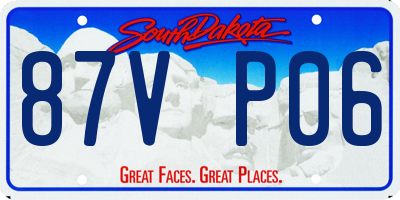 SD license plate 87VP06