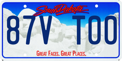 SD license plate 87VT00