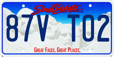 SD license plate 87VT02