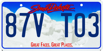 SD license plate 87VT03