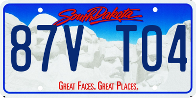 SD license plate 87VT04